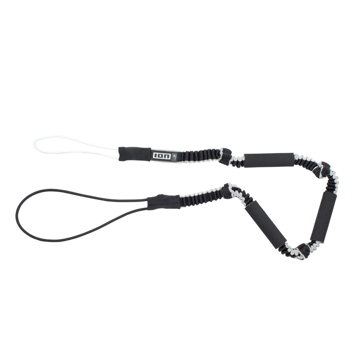 ION Uphaul Line Grip 2026 Trapezgriff schwarz mit Spiralkabel und Schlaufe, Frontalansicht