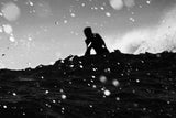 ION Neo Zip Top 2/1 LS Herrenneoprenanzug schwarz in Aktion im Wasser, Frontalansicht