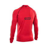 ION Promo Rashguard 2026 rot mit schwarzem Logo, Langarm-Badeshirt, Rückansicht