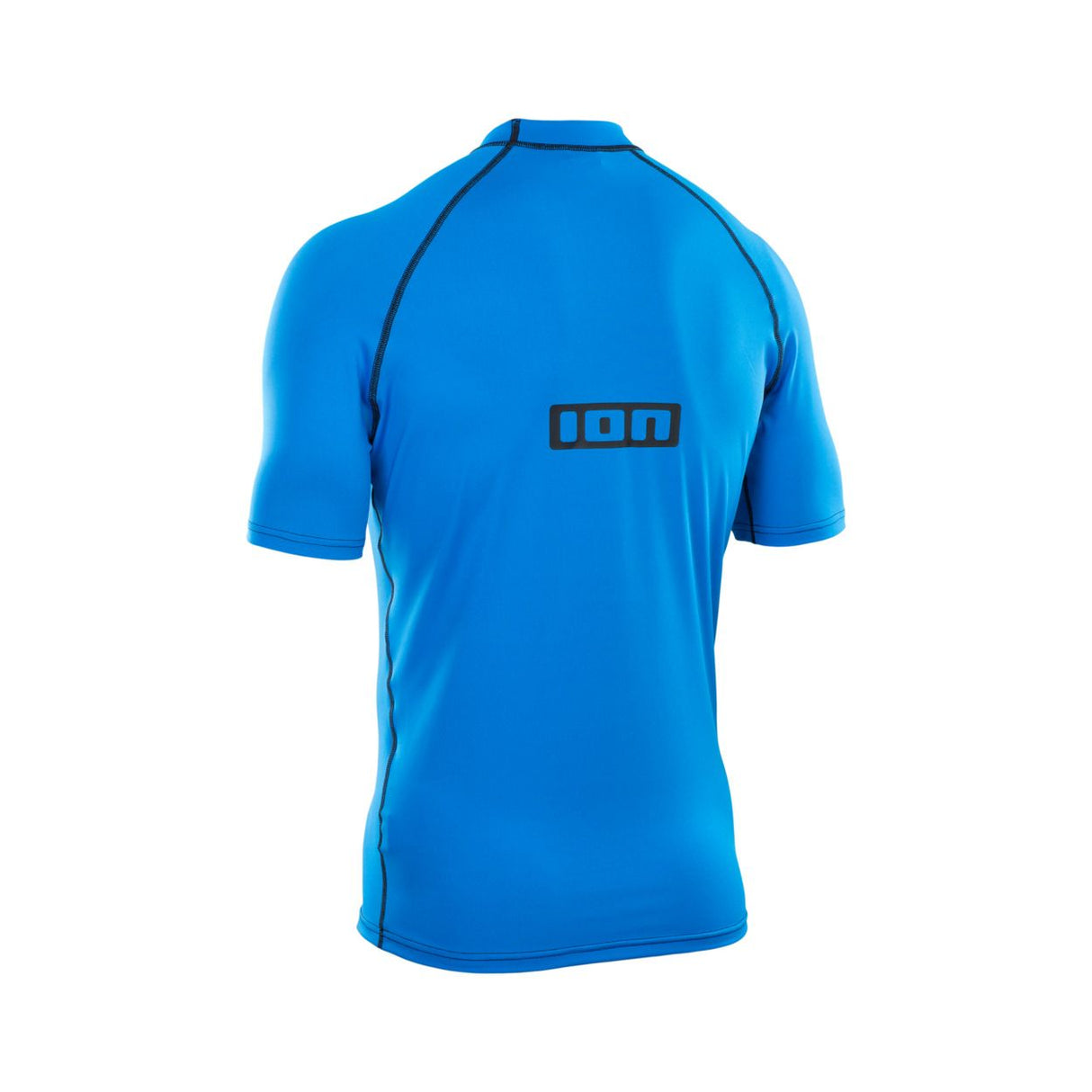 ION Promo Rashguard 2026 in Blau, Kurzarm-Funktionsshirt mit Logo, Frontalansicht