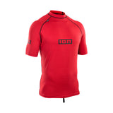 ION Promo Rashguard 2026 rot Kurzarm Badeshirt mit schwarzem Logo Frontansicht