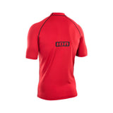 ION Promo Rashguard 2026 rot, Kurzarm-Badeshirt mit schwarzem ION-Logo, Frontansicht