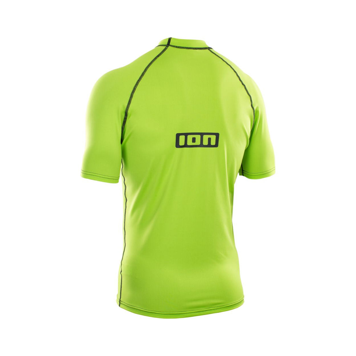 ION Promo Rashguard 2026 neongelb mit Kurzarm und dunklen Nähten, Frontansicht