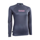 ION Rashguard Promo LS Damen 2026 in Dunkelblau mit rosa ION-Logo, Langarm-Funktionsshirt von vorne