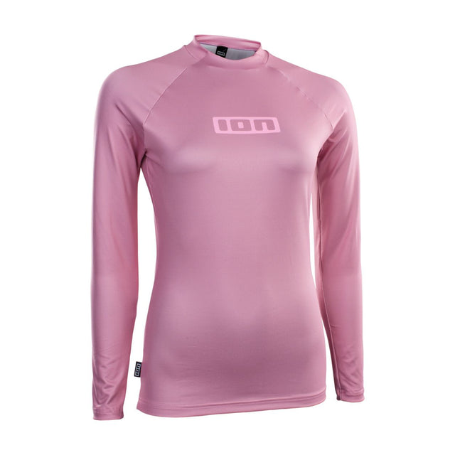 ION Rashguard Promo LS Women 2026 in rosa mit langem Arm, Frontansicht