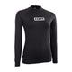 ION Rashguard Promo LS Women schwarz, Langarmshirt mit weißem Logo, Frontansicht