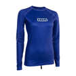 ION Rashguard Promo LS Women 2026 in Blau mit langem Arm, Frontansicht