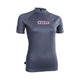 ION Rashguard Promo 2026 Damen Kurzarm dunkelblau mit rosa Logo Frontansicht