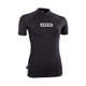 ION Rashguard Promo 2026 schwarzes Funktionsshirt mit weißem ION-Logo, Kurzarm, Frontansicht