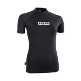ION Rashguard Promo 2026 schwarzes Funktionsshirt mit weißem ION-Logo, Kurzarm, Frontansicht
