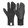 ION Lobster Mitten 4/3 2024 schwarze Neopren-Handschuhe mit Fäustling-Design, Frontal- und Rückansicht