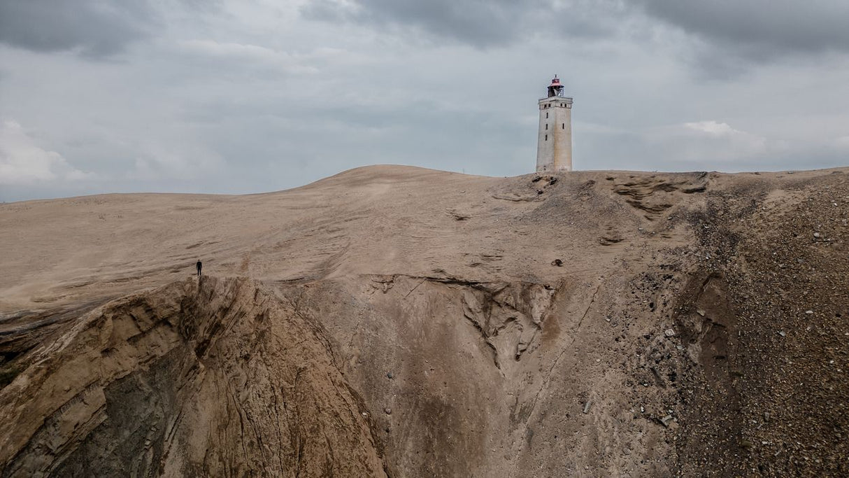 I appreciate your request, but I notice the image you've provided shows a lighthouse on a sandy dune, not the "ION Water Beanie Neo Logo unisex 2026" product...