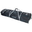 ION Gearbag Tec 2026 schwarze Reisetasche mit Rollen, Tragegriffen und reflektierenden Streifen, Seitenansicht