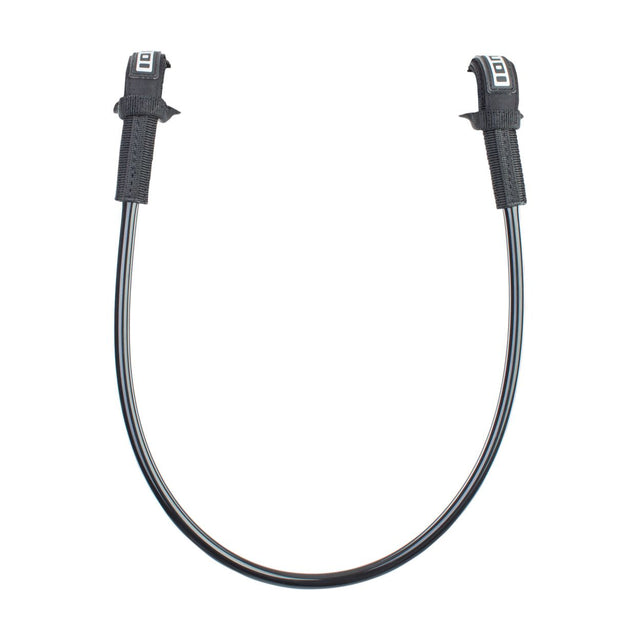 ION Wing Harness Line 2026, schwarzes Verbindungsseil mit Textilgriffzonen und Metallenden, Draufsicht