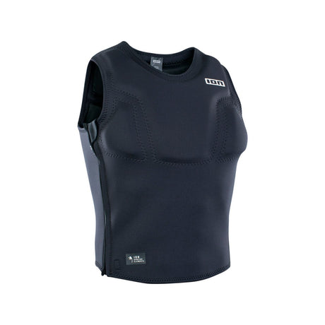 ION Vector Vest Element Side Zip 2026 in Dunkelblau, ärmellose Schutzweste mit seitlichem Reißverschluss, Frontansicht
