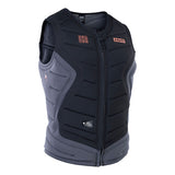 ION Collision Schutzweste Select Front Zip 2026 in Schwarz-Grau mit Frontreißverschluss, Frontansicht
