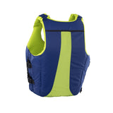 ION Booster X Vest Side Zip 2026 Neopren-Weste Dunkelblau-Neongelb Rückansicht