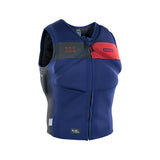 ION Vector Vest Amp Front Zip Junior 2024, blau-rot, Prallschutzweste mit Frontverschluss, Frontansicht