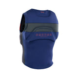 ION Vector Vest Amp Front Zip Junior 2024 in Blau und Grau, Frontansicht, ärmellose Schutzweste aus Neopren