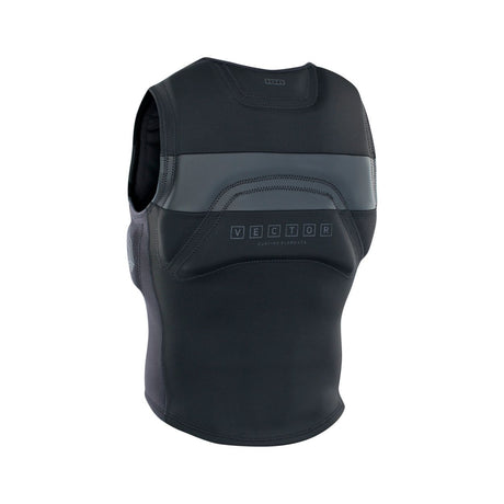 ION Vector Vest Amp Front Zip 2023 schwarz grau Neopren Prallschutzweste Frontansicht
