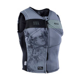 ION Vector Vest Amp Front Zip Junior 2024, grau-schwarze Neopren-Weste mit Frontreißverschluss, Frontansicht