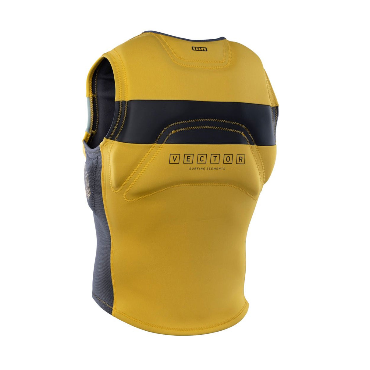 ION Vector Vest Amp Junior 2024 Neopren Prallschutzweste gelb schwarz Frontansicht