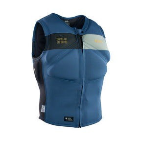 ION Vector Vest Amp Front Zip Junior 2024 Neoprenanzug in Blau und Schwarz mit Frontreißverschluss, Frontalansicht