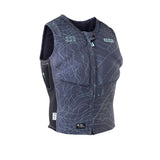 ION Vector Vest Core Front Zip Herren 2024 in Dunkelblau mit Topografie-Muster, Frontreißverschluss und gepolsterten Seitenpanelen, Frontalansicht