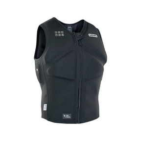 ION Vector Vest Core Front Zip Herren 2024 schwarze Prallschutzweste mit Reißverschluss, Frontalansicht