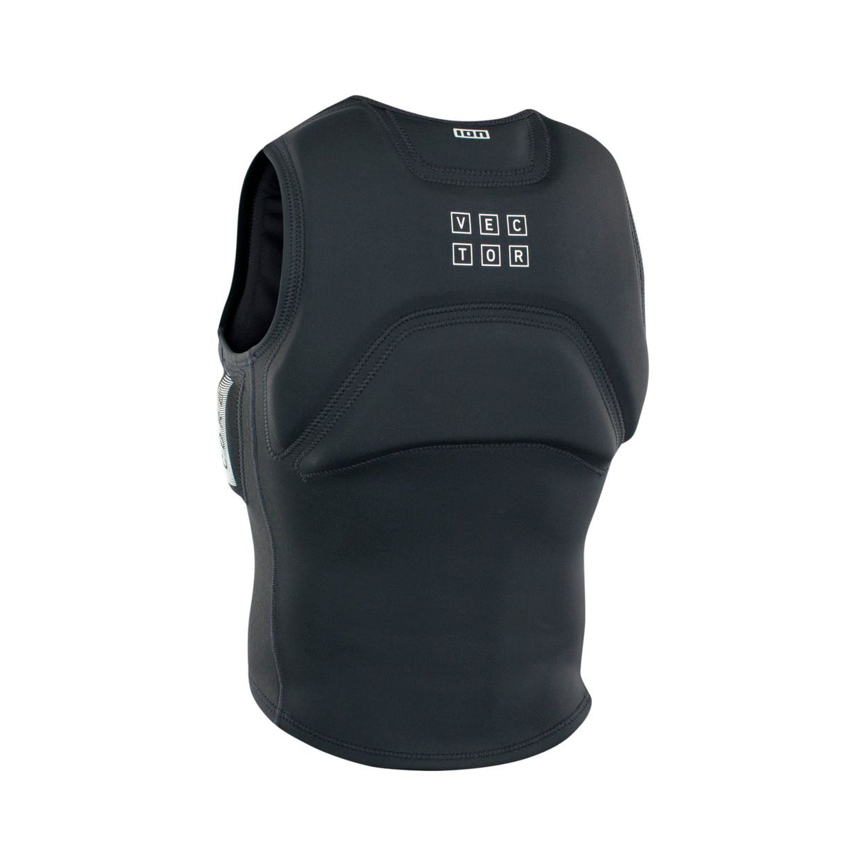 ION Vector Vest Core Front Zip Herren 2024 schwarz Neopren Prallschutzweste Frontansicht