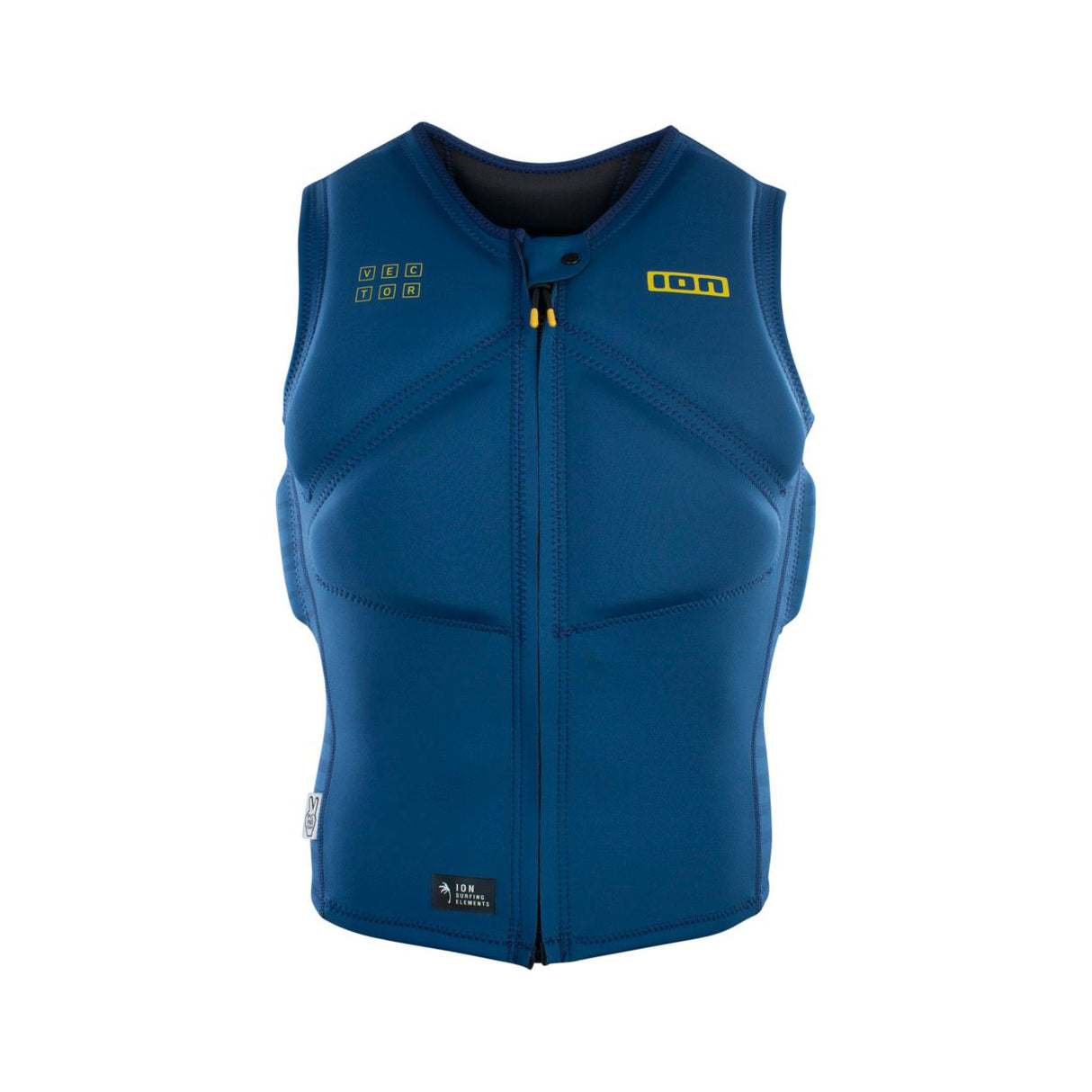 ION Vector Vest Core Front Zip Herren 2024 in Blau, Neopren-Schutzweste mit Frontreißverschluss, Frontalansicht