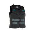 ION Booster Vest 50N schwarz mit Frontreißverschluss, Neopren, zwei Gurte, Frontalansicht
