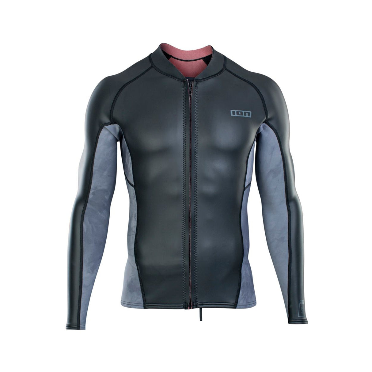 ION Neo Zip Top 2/1 LS Skin Langarm Neoprenanzug Schwarz Grau Frontansicht