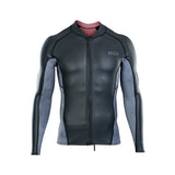 ION Neo Zip Top 2/1 LS Skin Langarm Neoprenanzug Schwarz Grau Frontansicht