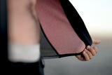 ION Neo Zip Top 2/1 LS Skin 2026 Neopren-Jacke in Bordeaux-Schwarz, Frontalansicht mit Reißverschluss