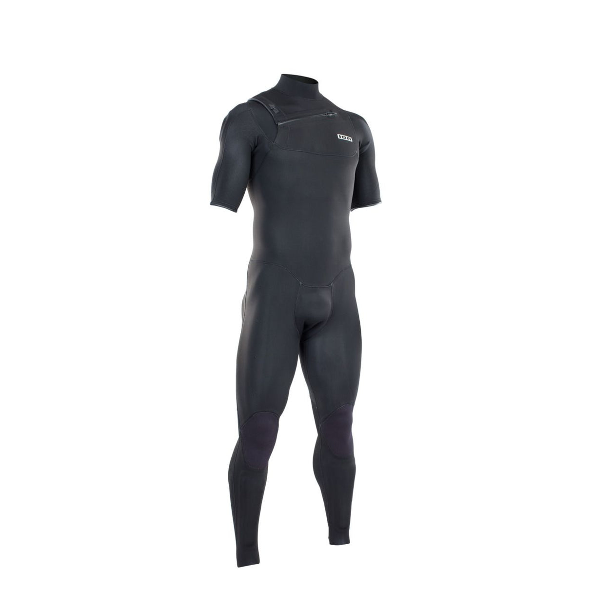ION Protection Suit 3/2 SS Front Zip schwarz, Neopren-Shorty mit Frontreißverschluss, Frontansicht