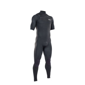 ION Protection Suit 3/2 SS Front Zip schwarz, Neopren-Shorty mit Frontreißverschluss, Frontansicht