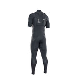 ION Protection Suit 3/2 SS schwarz mit Frontreißverschluss, Frontansicht des Neoprenanzugs