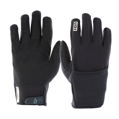 ION Hybrid Gloves 1+2.5 2026 schwarze Neopren-Handschuhe, Vorder- und Rückansicht
