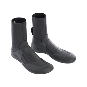 ION Plasma Boots 3/2 Round Toe schwarze Neopren-Wassersportschuhe mit rundlicher Zehenkappe, Frontalansicht