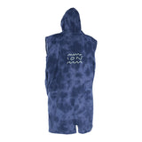 ION Poncho Core 2026 in Marineblau, Frottee-Material mit Kapuze, Rückansicht
