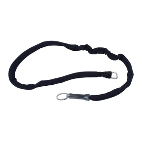 ION Handle Pass Leash Comp 2026 schwarze Kite-Trapezleine mit Metallkarabinern, Flachansicht
