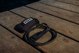 ION Wing Leash Core Dyneema Handgelenk schwarz mit Neopren-Manschette, flache Ansicht