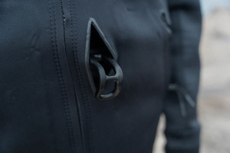 ION Neo Shelter Jacket Amp Herren dunkelblau mit Reißverschluss-Detail, Nahaufnahme