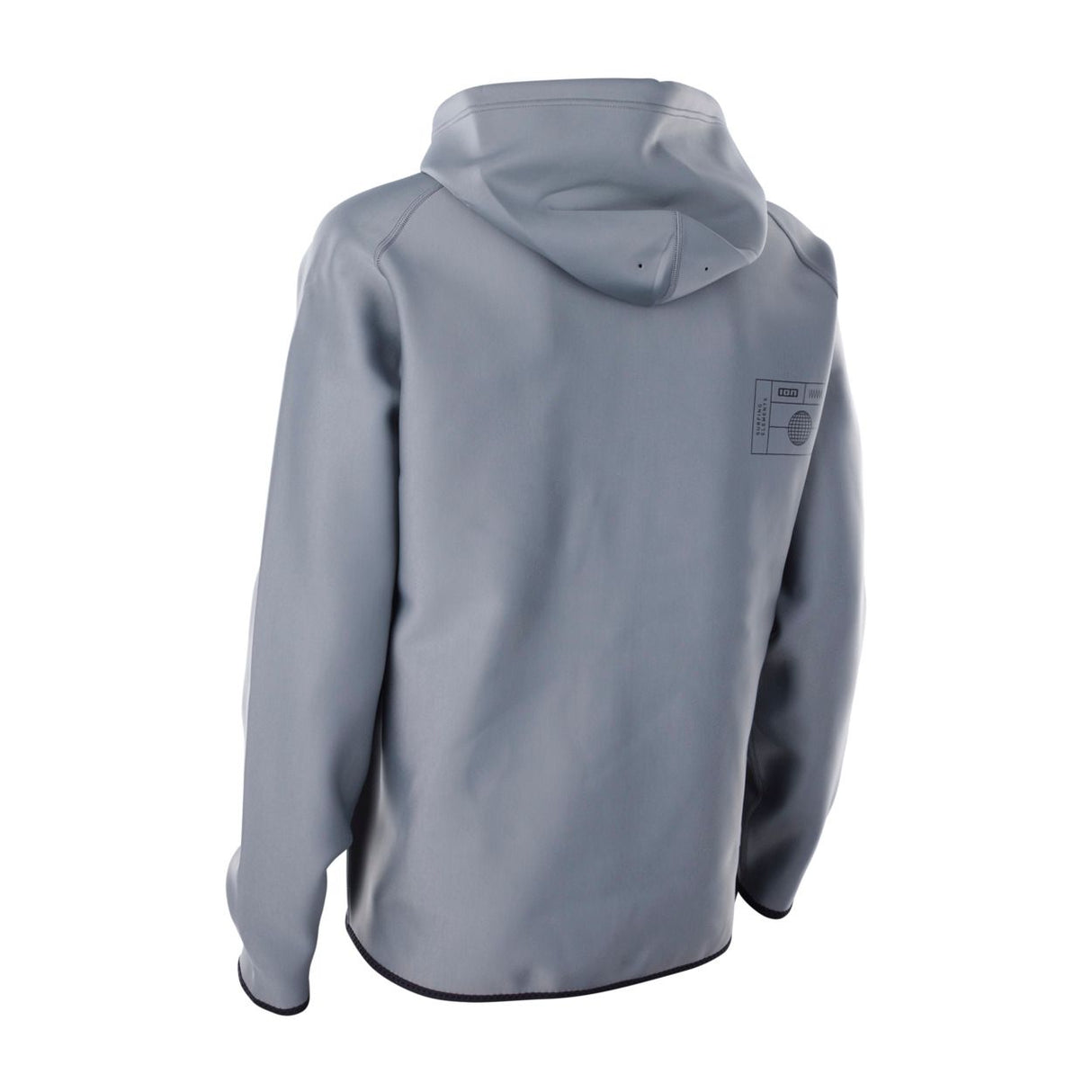 ION Neo Hoody Lite Men 2025 grau, Neopren-Kapuzenjacke, Frontalansicht, leicht gefüttert
