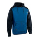 ION Neo Hoody Lite Herren 2025, blau-schwarze Neoprenjacke mit Kapuze und Fronttasche, Frontansicht