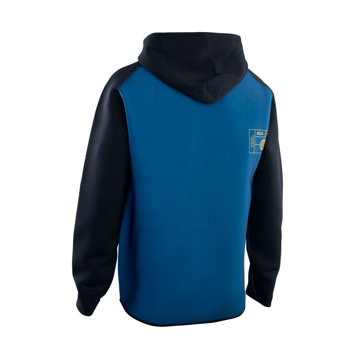 ION Neo Hoody Lite Men 2025 Neopren-Hoodie blau-schwarz mit Kapuze, Frontalansicht