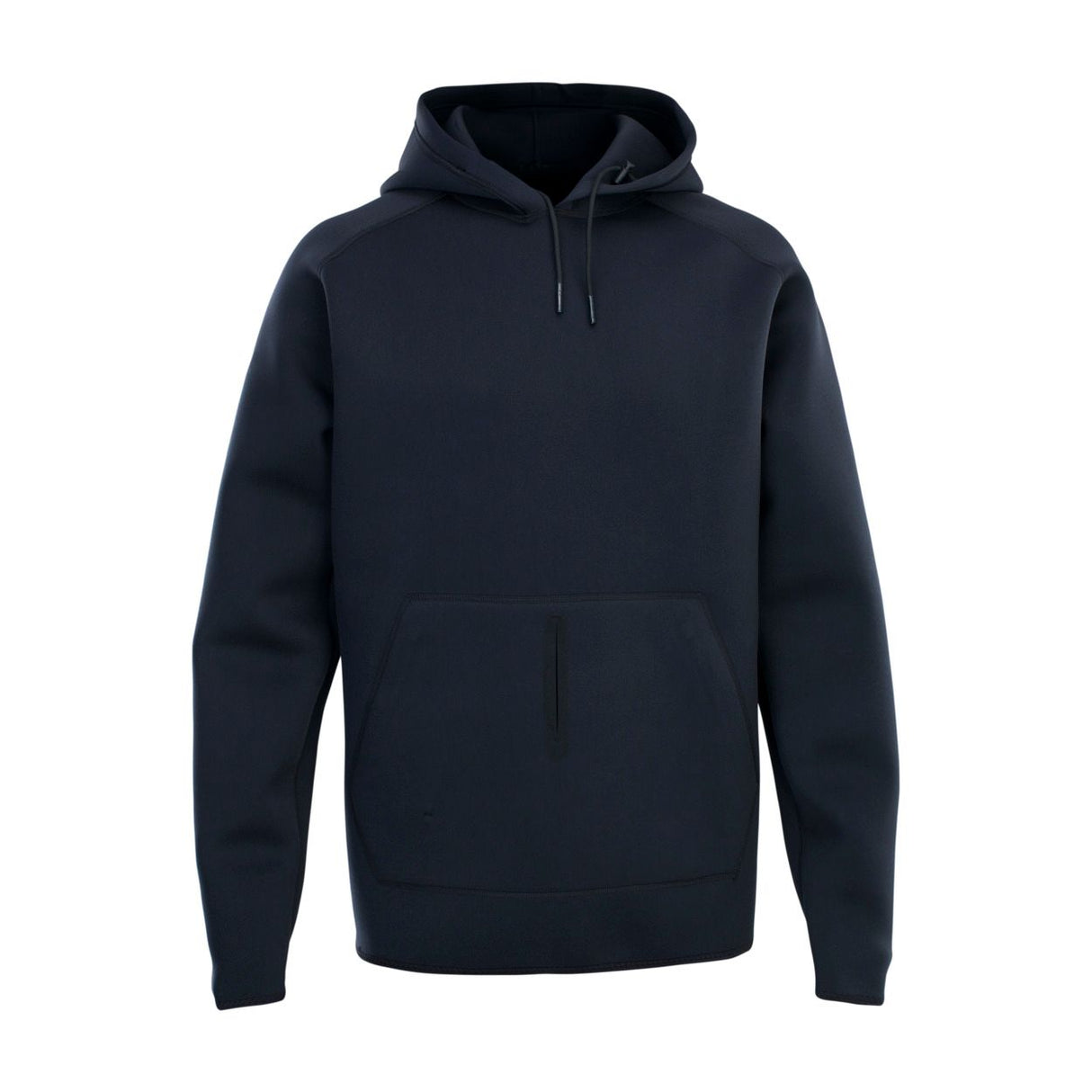 ION Neo Hoody Lite Men 2025, schwarzer Neopren-Hoodie mit Kapuze und Kängurutasche, Frontalansicht