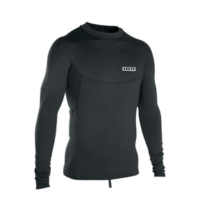 ION Thermo Top LS Men 2026, schwarzes Langarm-Funktionsshirt mit ION-Logo, Frontansicht