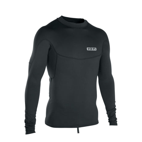 ION Thermo Top LS Men 2026, schwarzes Langarm-Funktionsshirt mit ION-Logo, Frontansicht